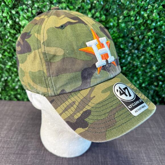 NWT Houston Astros Camo Hat 47 Brand Adjustable Strap Hat Cap One Size OSFA - Picture 4 of 8